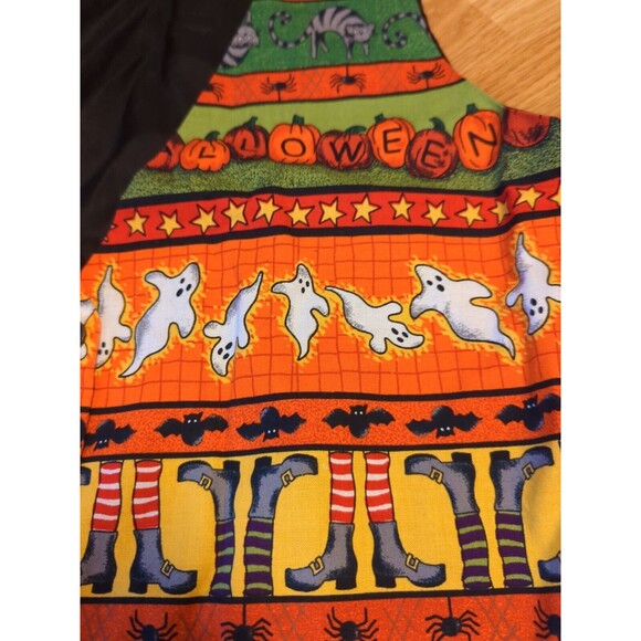 Basic Editions Vest Women Large Black Halloween Ghost Cat Witch Pumpkins Spider - Picture 3 of 11